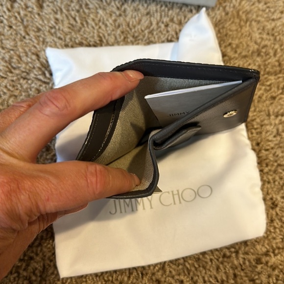 Jimmy Choo ballet pink and gray leather wallet - Picture 5 of 5
